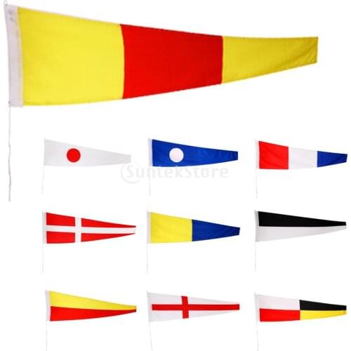International Language Maritime Nautical Boat Naval Signal Flag Pennant Size 125x40cm Marine Code 0 to 9 for Choice