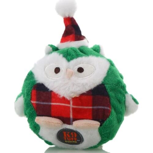 Charmingpet pet dog dog toy Christmas Owl pet toys pet Tooth Grinding & training Squeak Toys