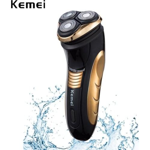 Kemei Electric Shaver Face Care Waterproof Beard Shaver Rechargeable Electric Razor Men 3D Floating Shaving Machine Trimmer