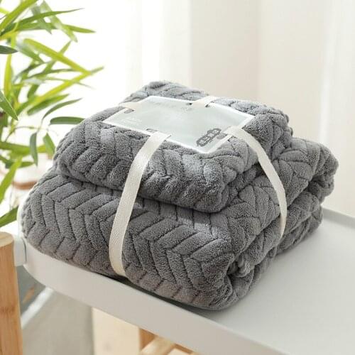 Drop Shipping Microfiber Towel Set 70x140cm 32x72cm 2pcs High Absorbent Soft Bath Towel And Face Towels For Adults