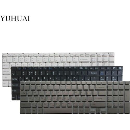 NEW Russian laptop Keyboard for Sony VAIO Fit 15 fit15 SVF15 SVF15A SVF15E MP-12Q23SU-9201 AEHK97012203A White/black/silver