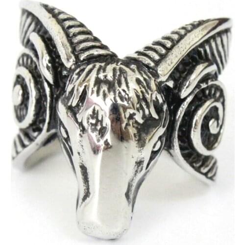 New Arrival Mens Ring 316L Stainless Steel Very Cute Fashion Ghoat Antelope Ring Top Quality