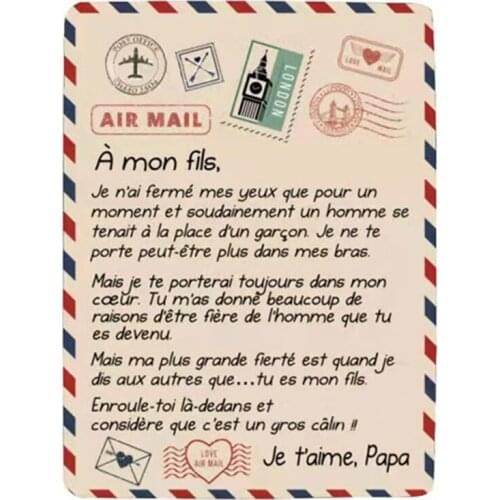 Premium Blanket Fleece Flannel Throw Blanket Cozy Soft Plush Quilt Blanket Gift for Son/Daughter from Dad JW