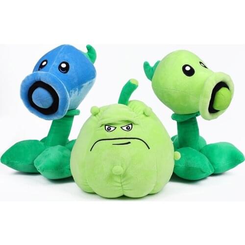 3Pcs/Lot 25-30cm Plants vs Zombies PVZ Plush Toys Cute Pea Shooter Sunflower Squash Plush Soft Stuffed Toys Doll for Kids Gift
