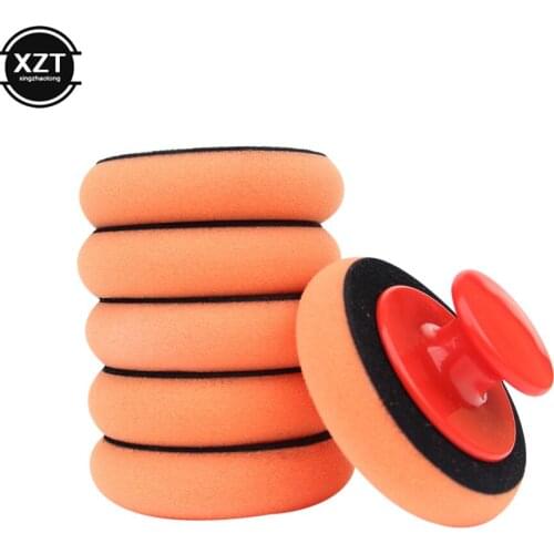 6Pcs/Set 3 Inch/76MM Buffing Polishing Pad Flat Sponge Buffing Polisher Pads Kit for Car Auto Polisher Glass Polishing