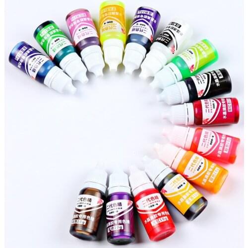 Practical DIY Handcraft Color Essence Crystal Glue Pigments Dyeing Supplies For Slime Crystal Mud Clay Ornaments Craft Colorants
