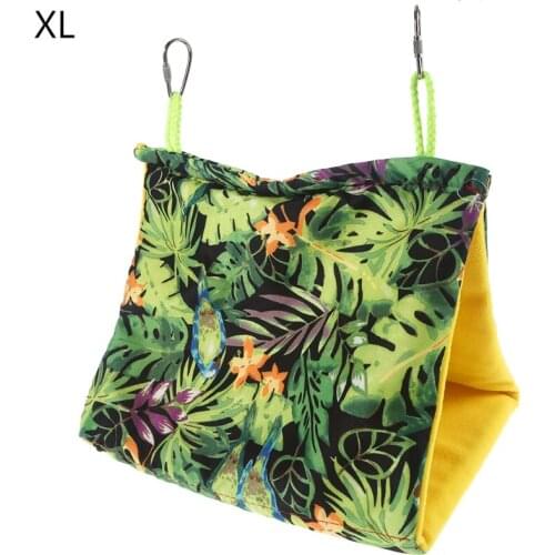 Bird Nest Hanging Cage Tent for Small Pets Parrot Hammock Triangle Hut Tent Shelter Parakeet Lovebird Nest Perch Stand