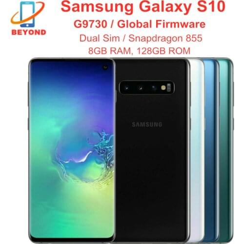 Samsung Galaxy S10 G9730 Dual sim 8GB RAM 128GB ROM 6.1" Octa Core Snapdragon 855 NFC LTE Original Unlocked Mobile Phone