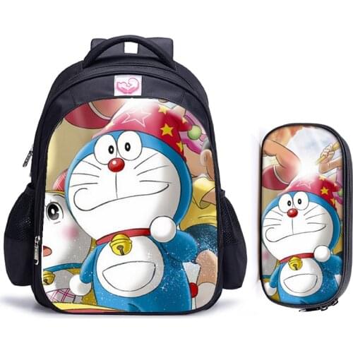16 Inch Doraemon School Bag for Kids Boy Backpack Children School Sets Pencil Bag Toddler Schoolbag