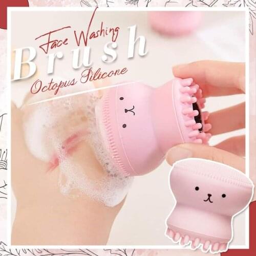 Silicone Face Cleansing Brush Facial Cleanser Octopus Shape Facial Cleanser Exfoliator Face Scrub Washing Brush