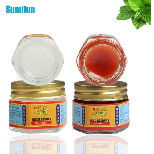 2Types Red White Tiger Balm Cooling Oil Mint Relieve Cold Dizziness Headache Heatstroke Skin Anti Itching Refreshing Care Cream