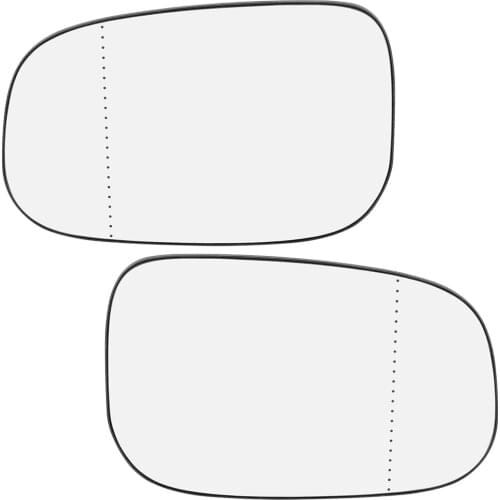 X Autohaux Mirror Glass Heated With Backing Plate Side Rear View Mirror Glass For 2007-2013 Volvo C30 C70 S40 S60