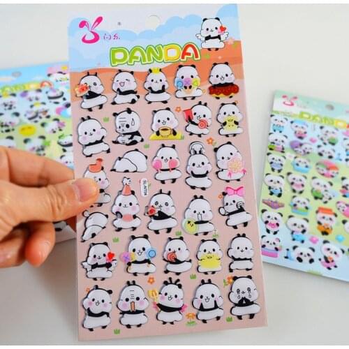 1pcs/pack Jamjelly Crystal Panda Diary Stationery Stickers Decorative Mobile Stickers Scrapbooking DIY Craft Stickers