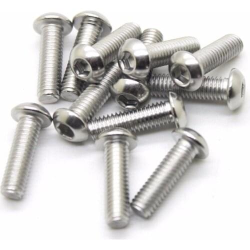 10pcs 304 stainless steel plate hex head cap screws mushroom head hexagonal bolts M6*40mm CPC244