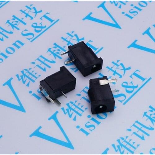 20Pcs DC-002 1A 30V Black DC Power Jack Socket Connector DC002 3.5*1.3mm 1.3 for Mini DC Socket
