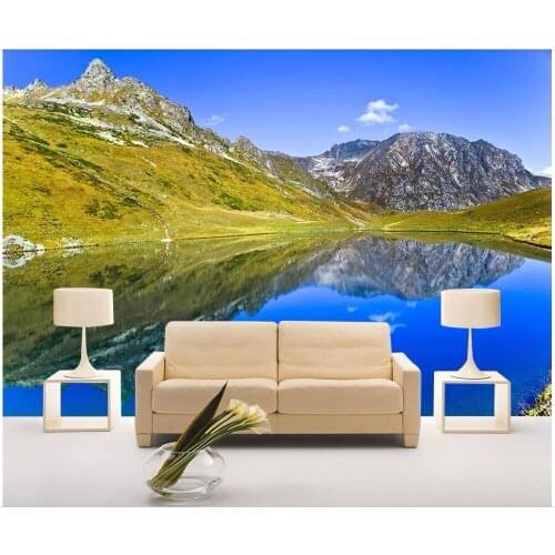 3d wallpaper custom photo Blue sky white clouds green hills scenery decor living room 3d wall murals wallpaper for walls 3 d