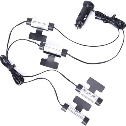 4 1inch blue Ambient interior foot lights car styling Auto parts Light Car LED mood light interior decorative lights