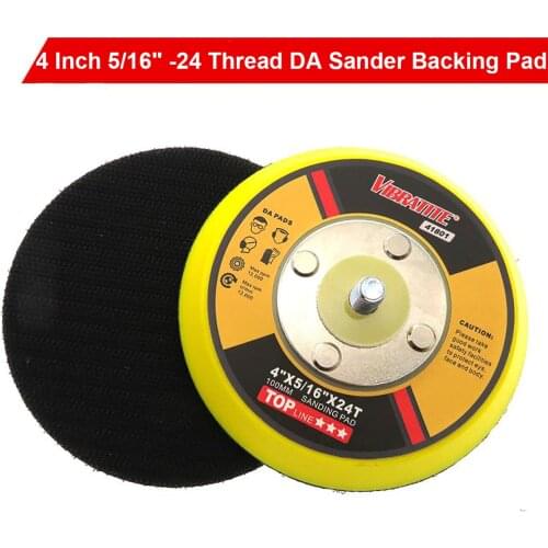 4 Inch 5/16" -24 Thread DA Pad Sander Backing Pad 100mm Hook & Loop Sandpaper Sanding Pad for Air Power Sander Tool Accessories