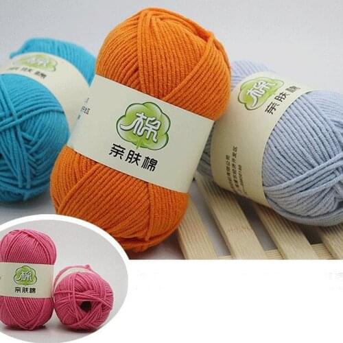 50g Soft Cotton Yarn 5PLY soft Knitting Knitting Wool Babycare Thread Knitted Craft Babycare Scarf Supersoft Wholesale Yarn