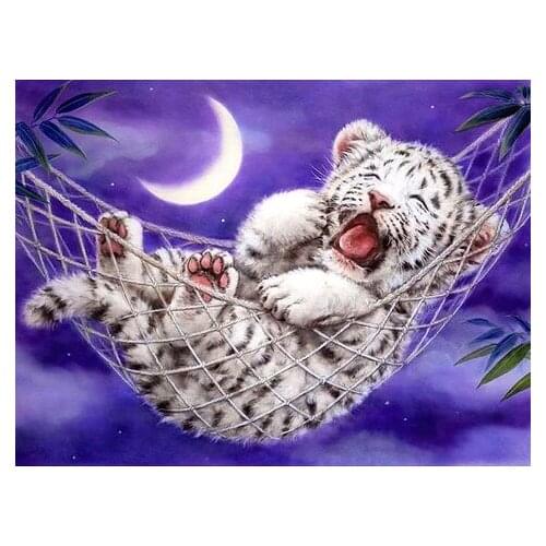 5D Diy Diamond Painting Tiger Diamond Mosaic Animal Picture Of Rhinestone Diamond Embroidery Full Drill Square Decor Home 8K551