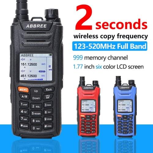 ABBREE AR-F6 6 Bands Dual Display Dual Standby 999CH Multi-functional VOX DTMF SOS LCD Color Display Walkie Talkie Ham Radio