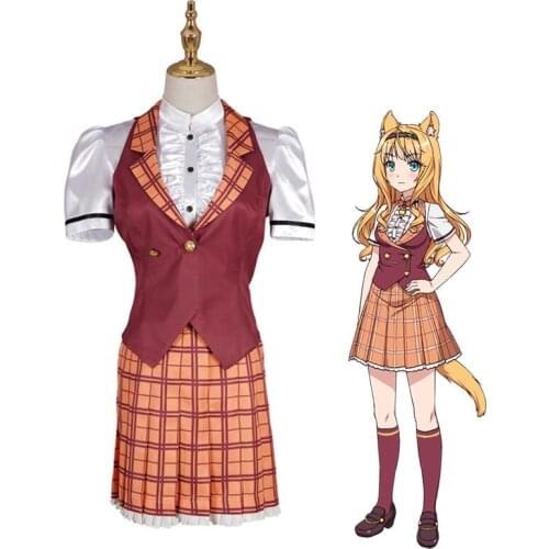 Anime NEKOPARA Cosplay Costumes Maple Girls Uniform Top Skirt Vest Dresses Wig Cat Neko Women Halloween Costume Party Disfraz