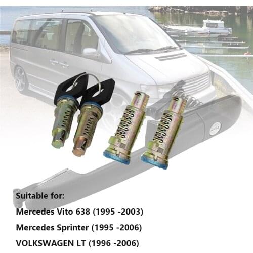 CAR DOOR LOCK BARRELS WITH 4 Lock Cylinders 2 Keys FOR MERCEDES BENZ VITO W638 Mercedes Sprinter VOLKSWAGEN LT 6707600205