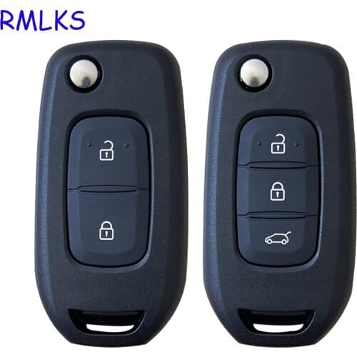 For Renault XP Megan 3 Button Folding Flip Car Key Case Replacement Remote Key Shell Auto Flip Key Cover