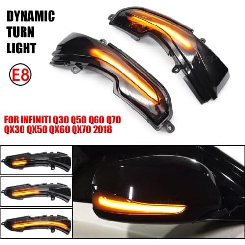 Dynamic Turn Signal Lamp For Infiniti Q30 Q50 Q60 Q70 QX30 QX50 QX60 QX70 2018 Rear View Mirror Direction Indicator LED Light