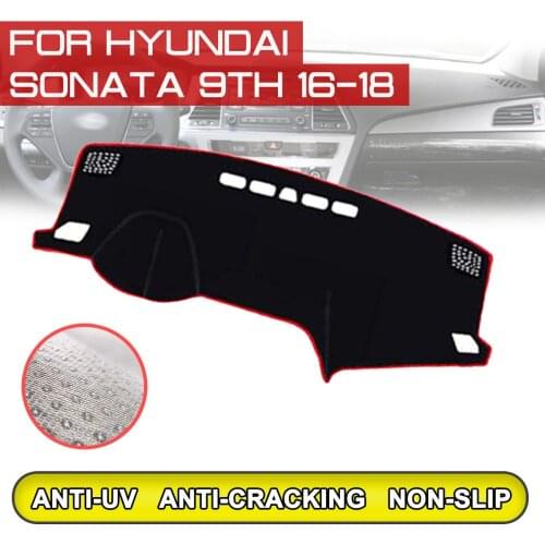 For Hyundai Sonata 9th 2016 2017 2018 Car Dashboard Mat Anti-dirty Non-slip Dash Cover Mat UV Protection Shade