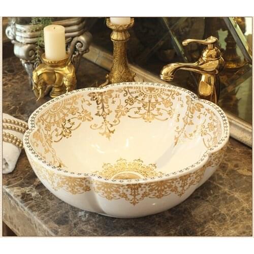 China Artistic Handmade Ceramic wash basin Lavobo Round Counter top sinks bathroom wash basin bowls