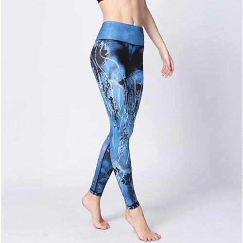 Color printing High Waist Energy Seamless Women Yoga Leggings Workout Running Sport Pants Push Up Hip Gym Leggings Female Tights