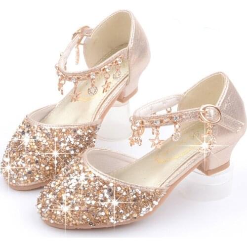 Little Girls Sequin Chirstmas Shoes Toddler Girls Bridesmaids Shoes for Wedding Gold Birthday Party Shoes Costumes Sparkly 2t 3t