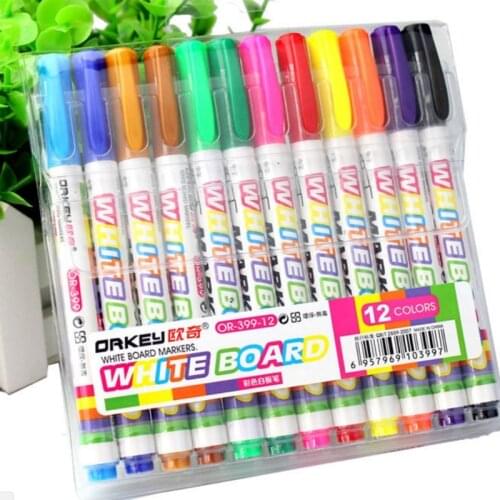 4/5/6/8/10/12 Pcs Whiteboard Pen Erasable Marker Office School Stationery Supplies For Kids Teacher Supplies