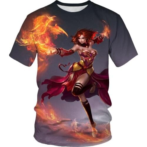 2021 Summer Mens 3D Printed T-Shirt Brand Punk Style Fluorescent Angel 3DT Shirt Mens Top Short Sleeve Hip Hop O-Neck Clothing