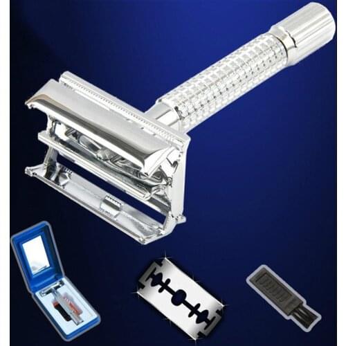Men Classic Manual Double-Edged Razor Hair Removal Blade Beard Trimmer Shaver