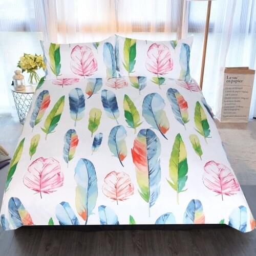 Pastoral Leaf Bedding Sets Bed Set Nordic Duvet Cover Pillowcase Covers Quilt Double Size Single Queen King Flat Sheet
