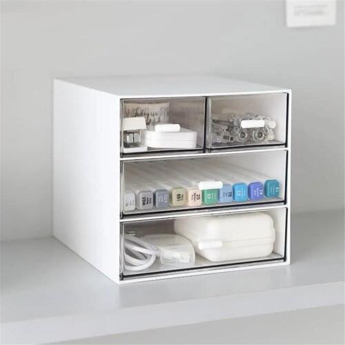 Desktop Drawer Makeup Organizer Jewelry Desk Arrangement Artifact Home Office Stationery Small Box Lipstick Storage Box
