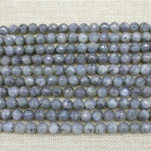 Natural Labradorite Gem stone Fashion stone 8mm high quality Faceted Round loose beads diy Jewelry making accessory 15inch MY50