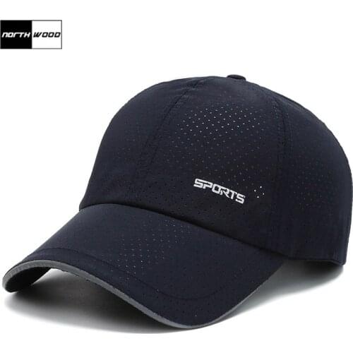 NORTHWOOD Breathable Sports Summer Cap Women Mens Baseball Caps Holes Fast Dry Sun Hats Hip Hop Snapback Outdoor Trucker Cap