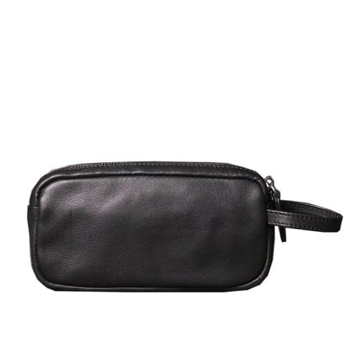 New Genuine Leather Toiletry Bag For Men Wash Shaving Dopp Kit Women Travel Make UP Cosmetic Pouch Bag Case Organizer Necessaire