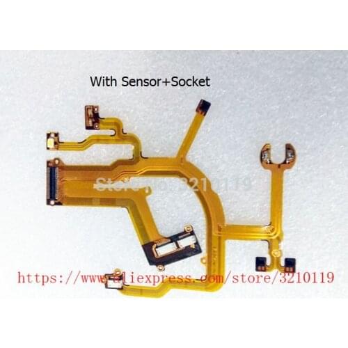 New Lens Main Flex Cable For Canon PowerShot G10 G11 G12 PC1305 PC1428 PC1564 Digital Camera Repair Part with sensor+socket