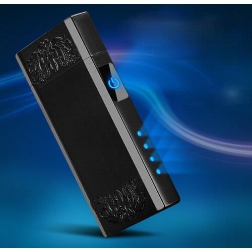 The New Loud Double Arc Pipe Cigarette Lighter Touch Induction Battery Display Charging Lighter Briquets Et Accessoires Fumeurs