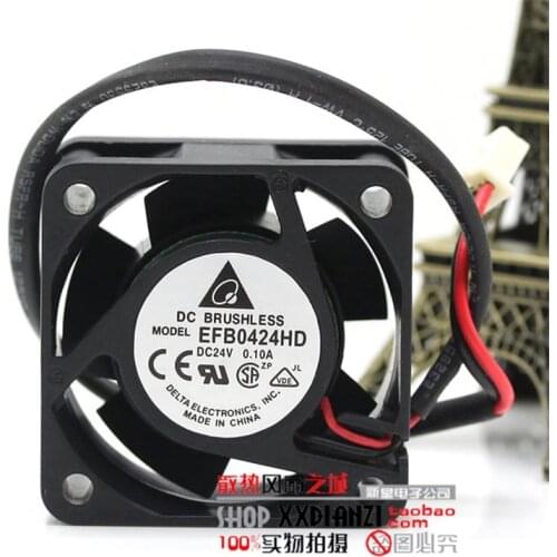 New original 4CM 4020 24V 0.10A chassis power inverter cooling small fan EFB0424HD