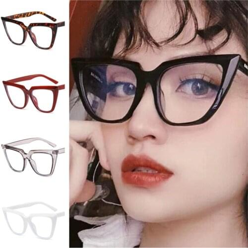 NEW Anti-Blue Eyeglasses Women & Men Optical Glasses Unisex Cat Eye Spectacles Personality Oversize Frame Eyewear