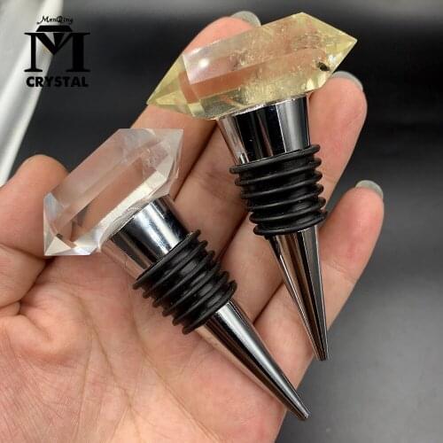 Natural Crystal wine stopper Home Wine Collection Red Wine Bottle Stopper Crystal Vacuum Seale Wine Stoppers reusable
