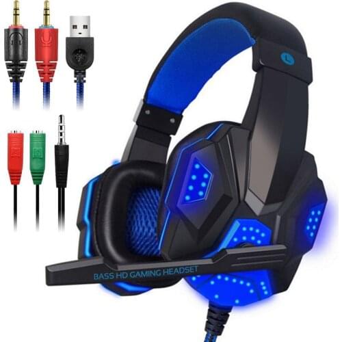 Headset Over-ear Wired Game Earphones Gaming Headphones Deep Bass Stereo Casque With Microphone For PC Laptop Tablets Gamer
