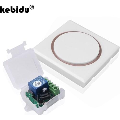 Kebidu 86 Panel Remote Control 433Mhz + DC 12V Relay Transmitter Switch For Bedroom Ceiling Lamp Accessories Control