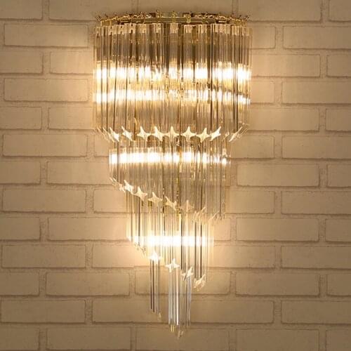 LED crystal Wall Lamps sconce AC85-265V Modern bathroom wall Lights for home Bedroom Lamp glass nordic kitchen light fixture