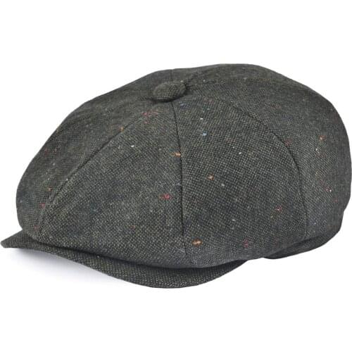 VOBOOM Wool Blend Tweed Newsboy Cap Men Beret Women Hat Cabbies Flat Caps Driver Headpiece Apple Hats Gatsby Boina 132